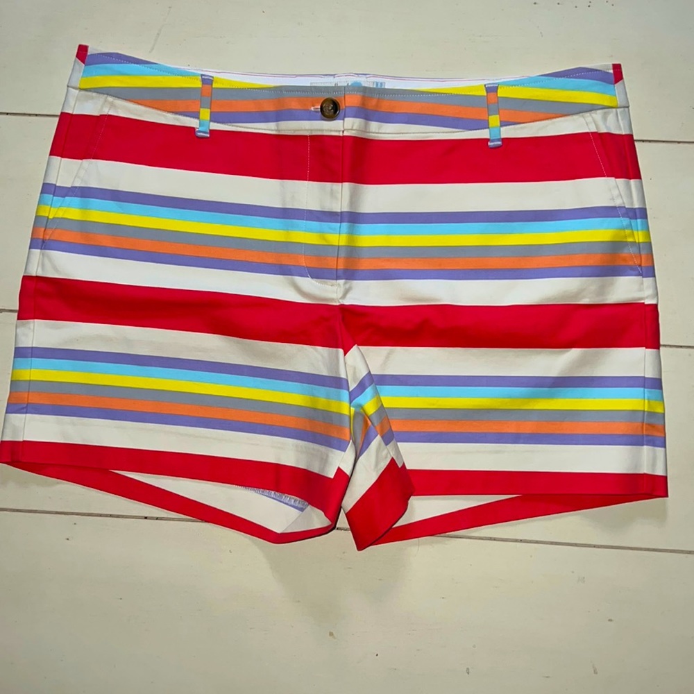 Womens BODEN 4” Chino Shorts Rainbow Sz 14